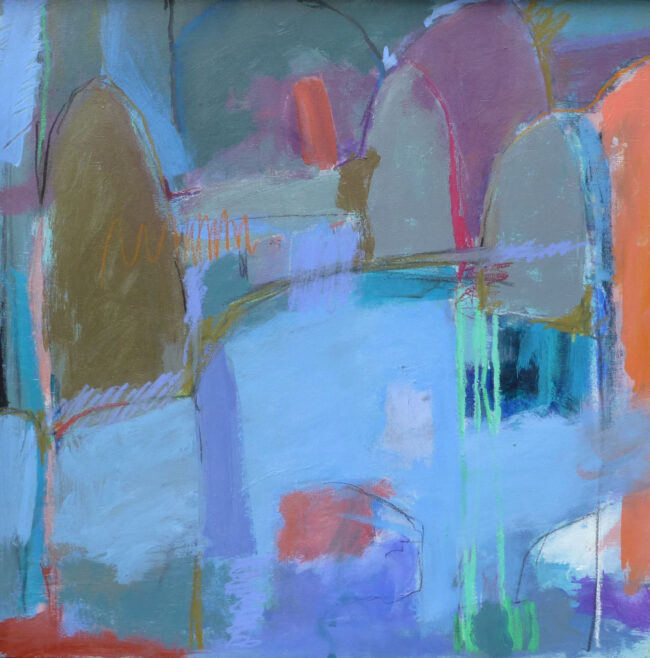 Monreale Sicily No. 3, mixed media on panel, 16 x 16