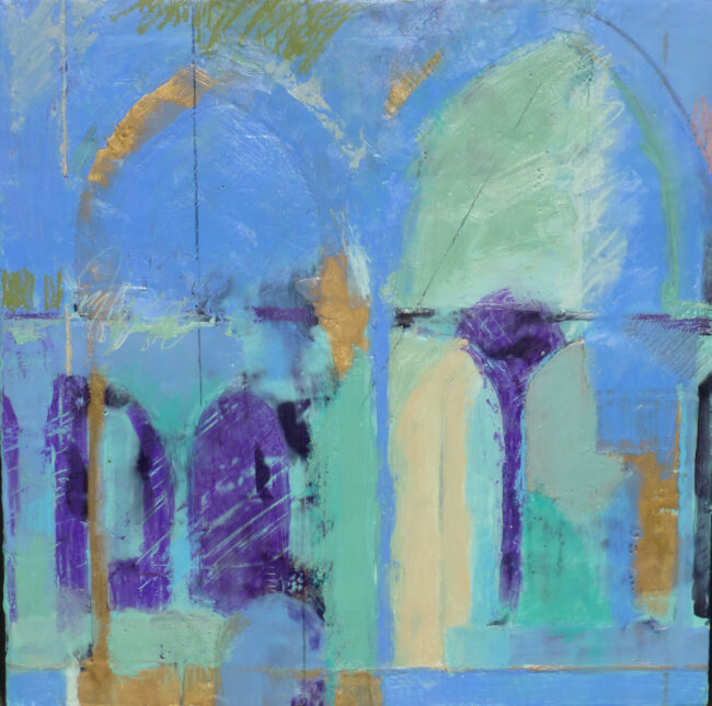 Monreale Sicily No. 4, encaustic on panel 16 x 16