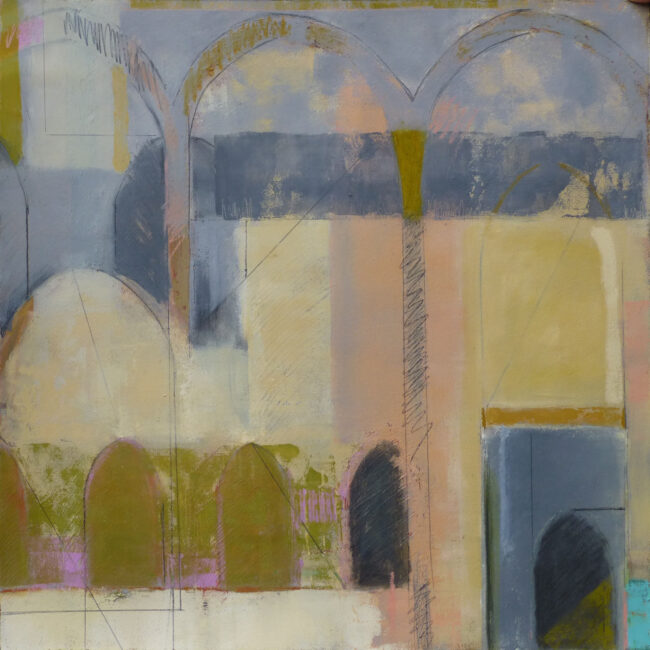 Monreale Sicily No. 10, mixed media on paper, 20 x 20